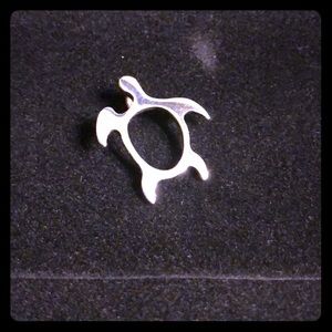 White Gold Turtle Pendant